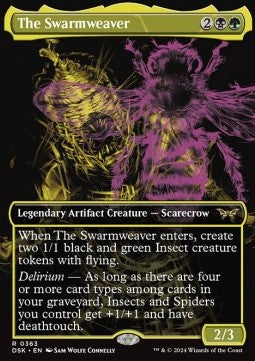 rare duskmourn cards The Swarmweaver (V.2)