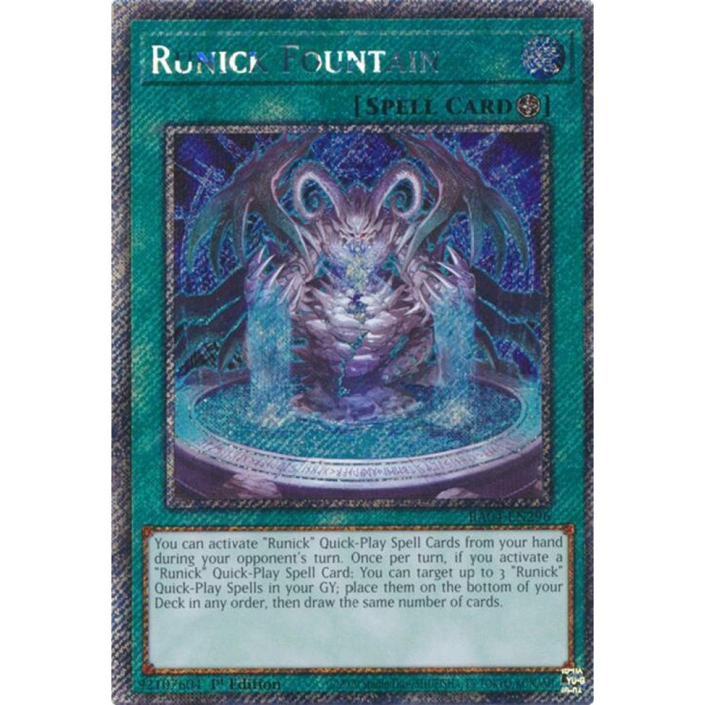 Runick Fountain (Platinum Secret Rare) - RA04-EN296 Platinum Rare