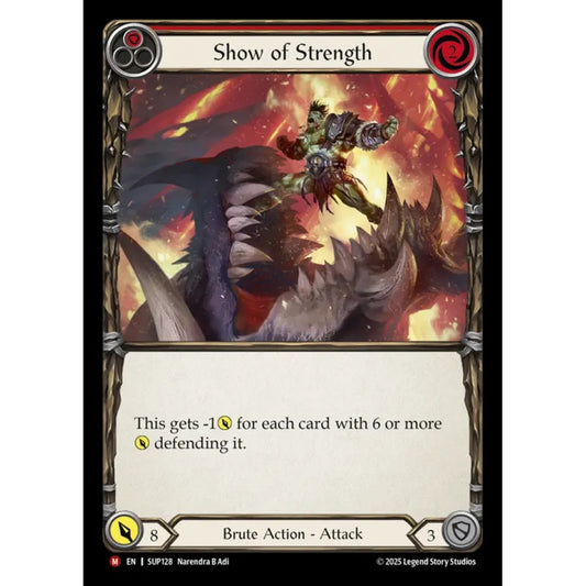 Show of Strength SUP128 Majestic Flesh & Blood Trading Card Game Super Slam in Regular Art