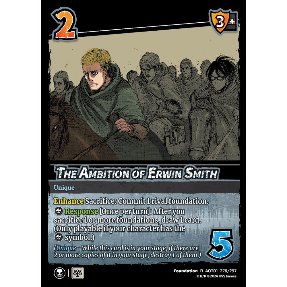 The Ambition of Erwin Smith, 276/297, R, UniVersus, Attack on Titan: Battle for Humanity