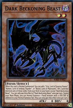 yugioh bonanza cards Dark Beckoning Beast (V.1 - Super Rare)