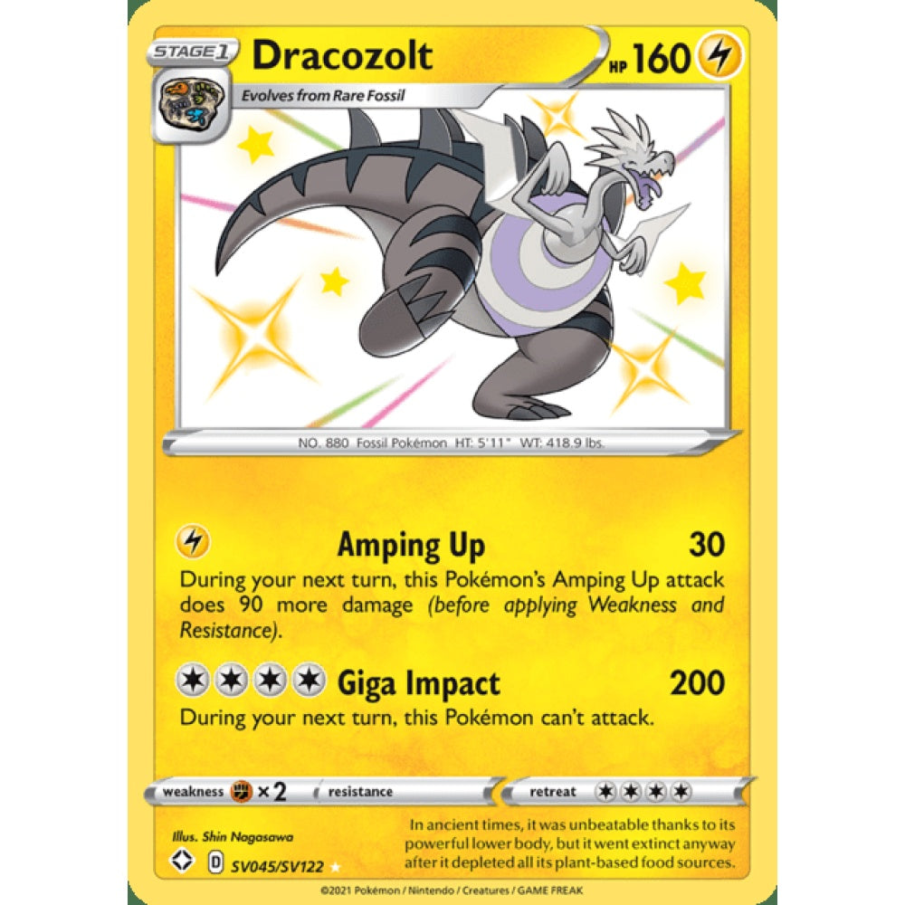 Dracozolt Double Rare SV45/SV122 Pokemon Card Game Shining Fates
