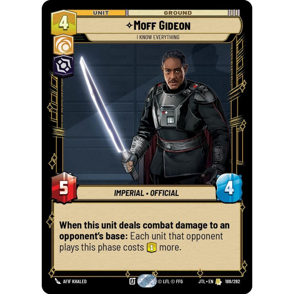 Moff Gideon, R, JTL 188), Star Wars Unlimited