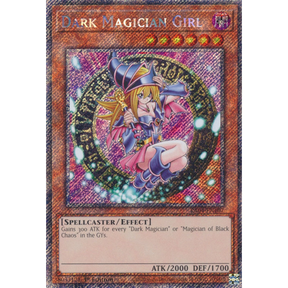 Dark Magician Girl RA04-EN107 Platinum Platinum Secret Rare Yu-Gi-Oh Quarter Century Stampede in 3rd Art Art