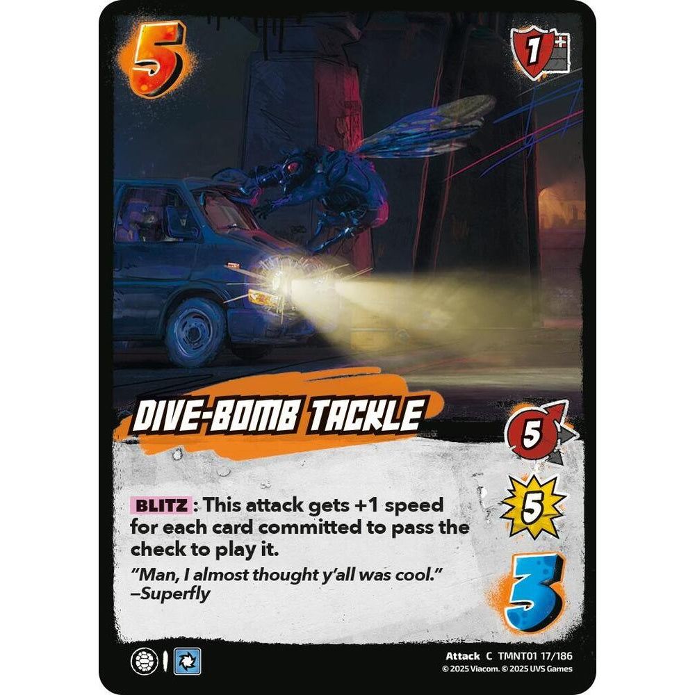 Dive-Bomb Tackle 17/186 TMNT01 Universus Teenage Mutant Ninja Turtles Attack C