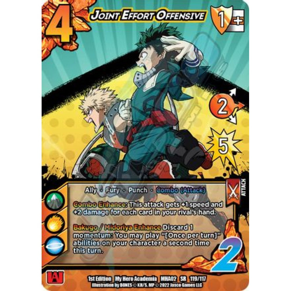 Joint Effort Offensive, 119/117, SR, UniVersus, MHA02 Crimson Rampage