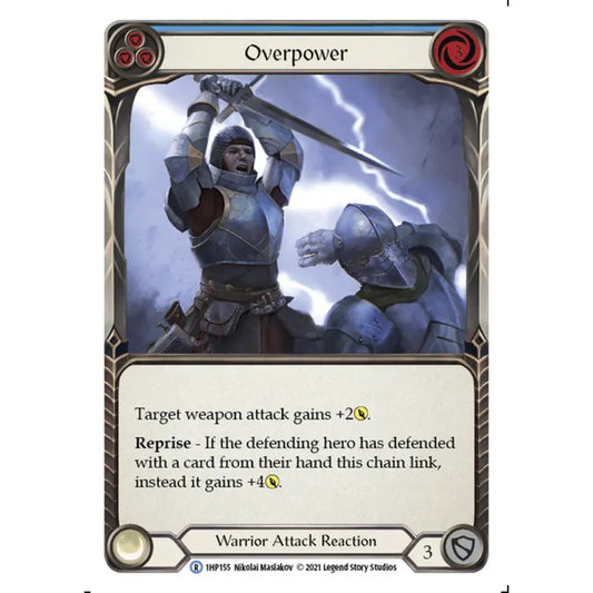 Overpower 1HP155 Rare Flesh & Blood Trading Card Game History Pack 1 in Regular Art