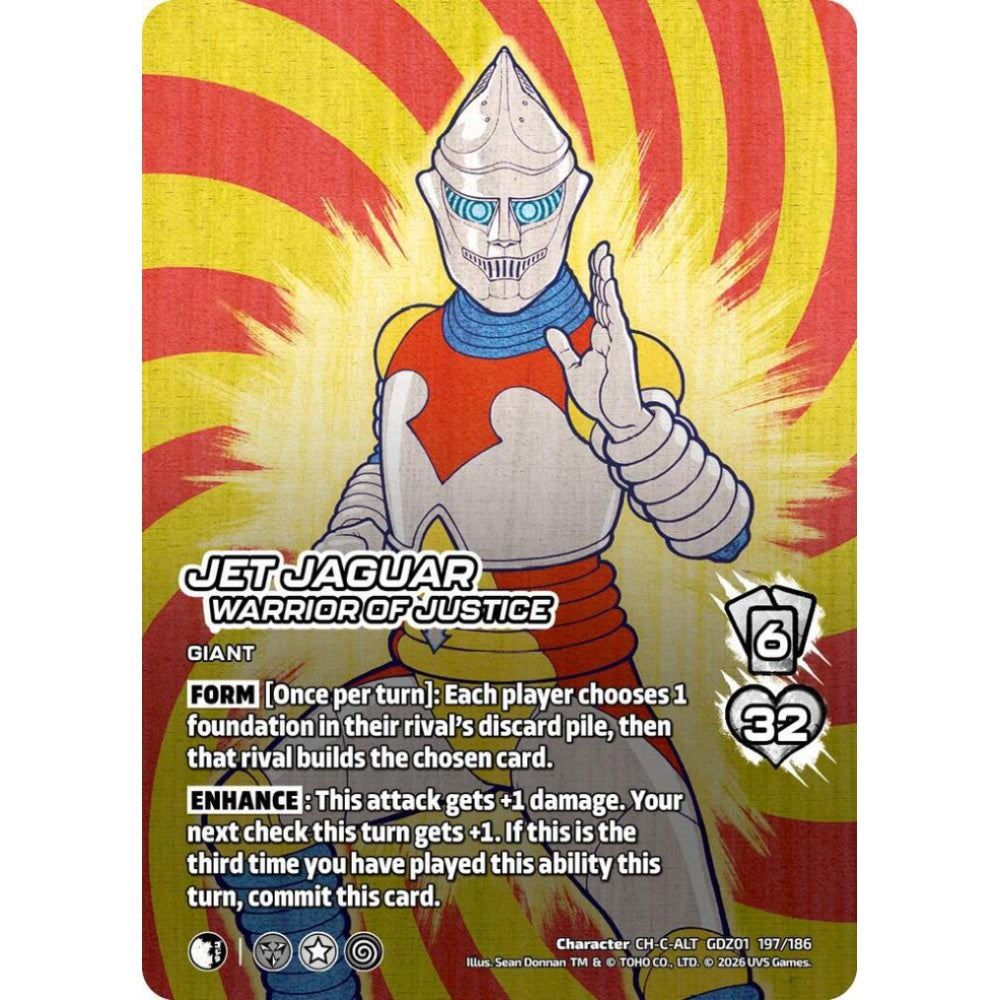 Jet Jaguar, Warrior of Justice GDZ01 197/186 GDZ01 Universus Godzilla: Reign of Kaiju Character CH-ALT
