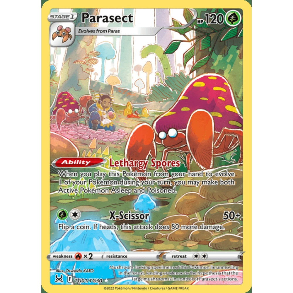 Parasect Illustration Rare TG1/TG30 Pokemon Card Game Lost Origins