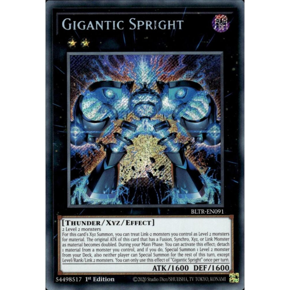 Gigantic Spright BLTR-EN091 Secret Yu-Gi-Oh Battles of Legend: Terminal Revenge