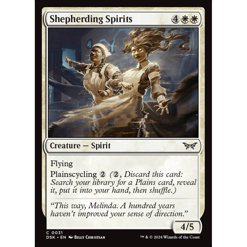 Shepherding Spirits, 31, common, Magic: The Gathering, Duskmourn: House of Horror