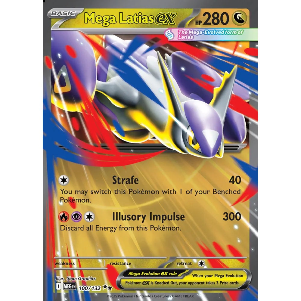 Mega Latias ex Double Rare 100/132 Pokemon Card Game Mega Evolution