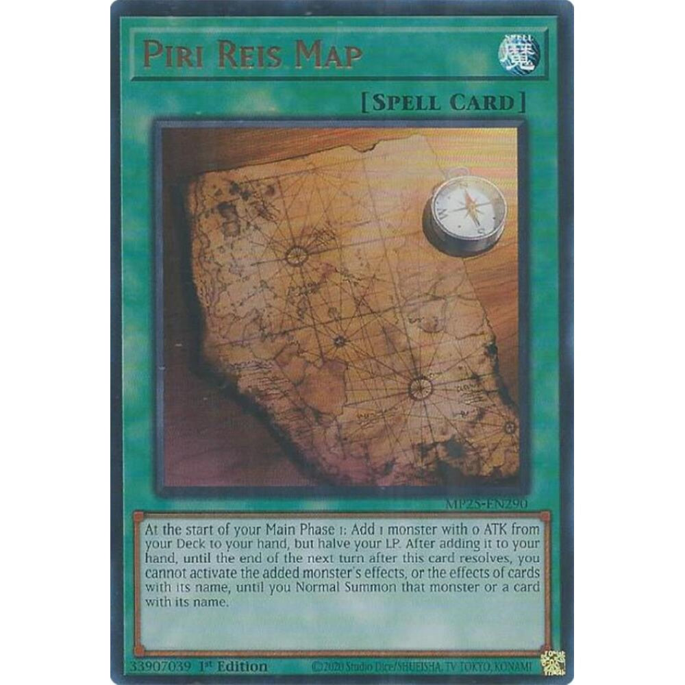 yugioh map spell card Yugioh Piri Reis Map BROL-EN023 1st Edition Secret Rare Near Mint main image 1