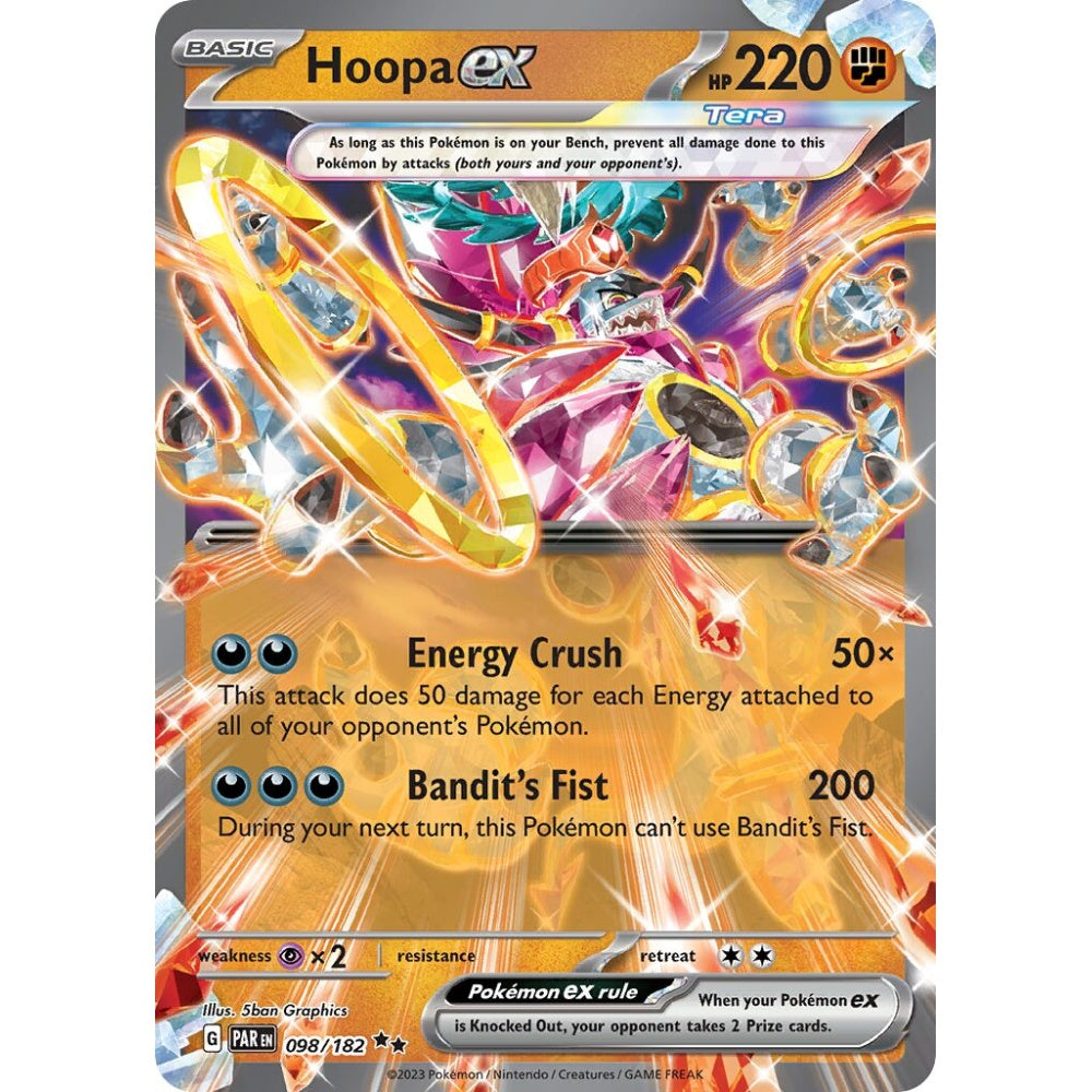 Hoopa ex Double Rare 098/182 Pokemon Card Game Paradox Rift