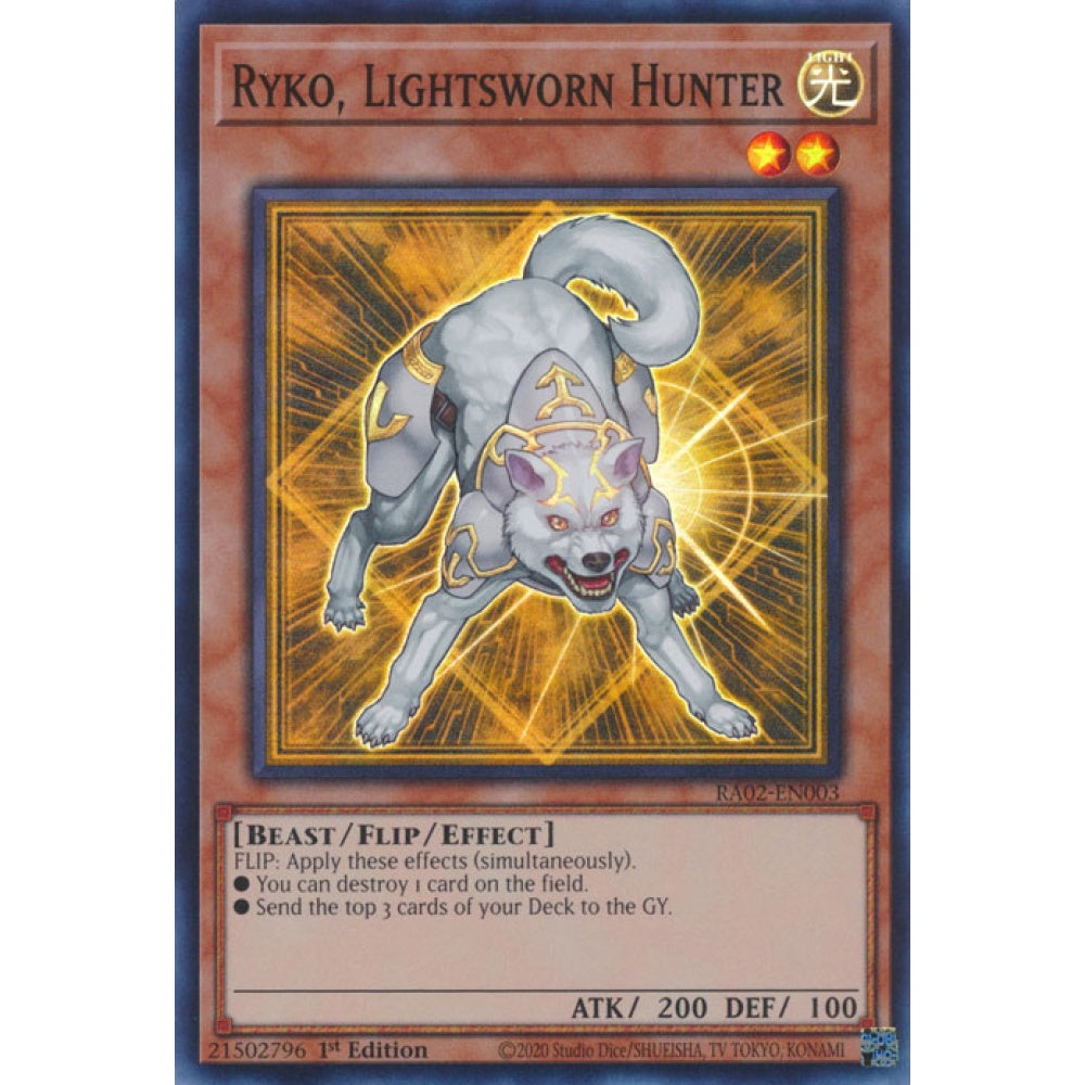 Ryko, Lightsworn Hunter RA02-EN003 Secret Secret Rare Yu-Gi-Oh 25th Anniversary Rarity Collection II in Art