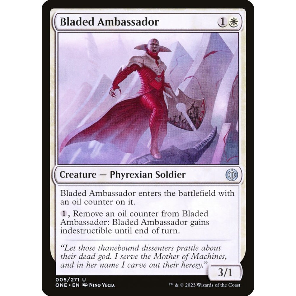 Bladed Ambassador, uncommon, 5, Magic the Gathering, Phyrexia: All Will Be One