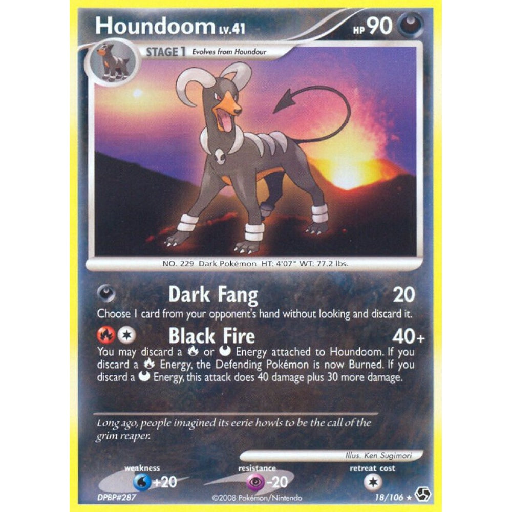 Houndoom Rare 18/106 Pokemon Card Game Great Encounters