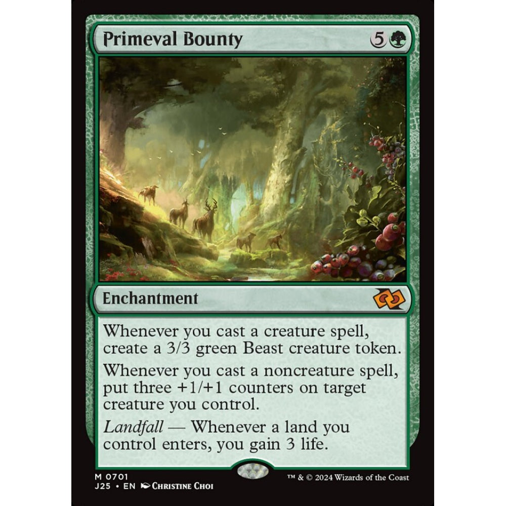 Primeval Bounty, 701, mythic, Magic: The Gathering, Foundations Jumpstart
