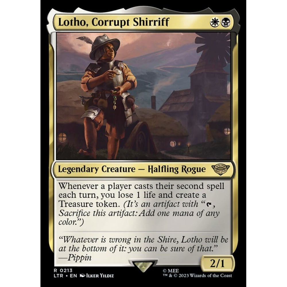 Lotho, Corrupt Shirriff, rare, 213, Magic the Gathering, The Lord of the Rings: Tales of Middle-earth