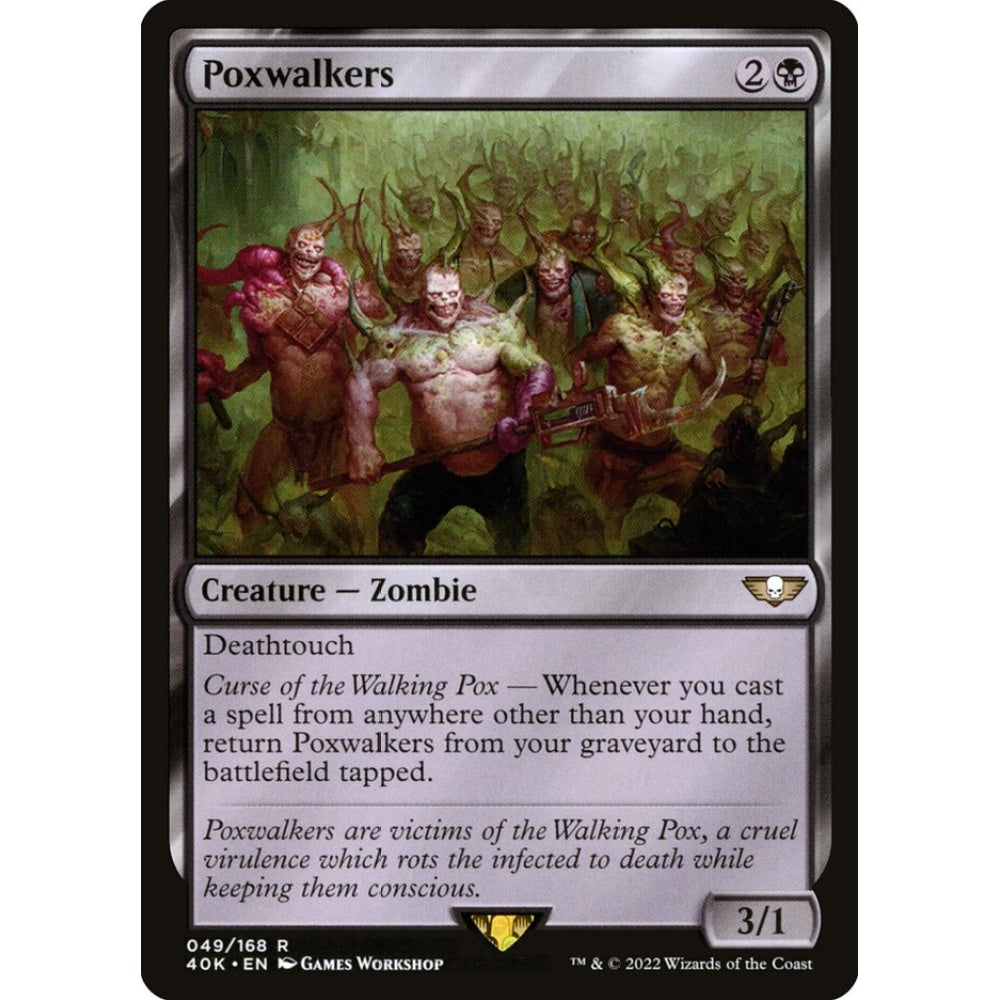 Poxwalkers rare 49 Magic the Gathering Warhammer 40,000 Commander