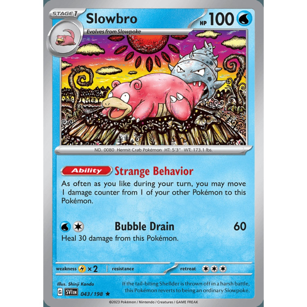 Slowbro Rare 043/198 Pokemon Card Game Scarlet & Violet