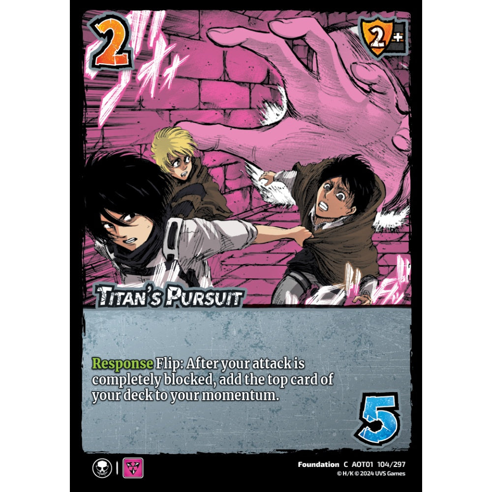 Titan's Pursuit, 104/297, C, UniVersus, Attack on Titan: Battle for Humanity