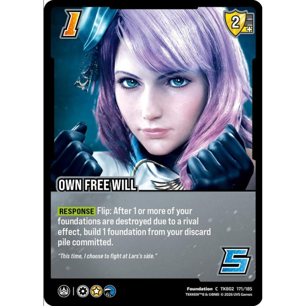 Own Free Will 171/185 TK802 Universus Tekken 8 Foundation C