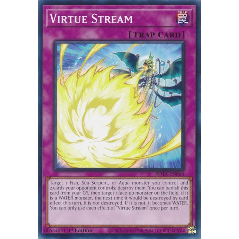 Virtue Stream ROTA-EN068 Common Yu-Gi-Oh Rage of the Abyss