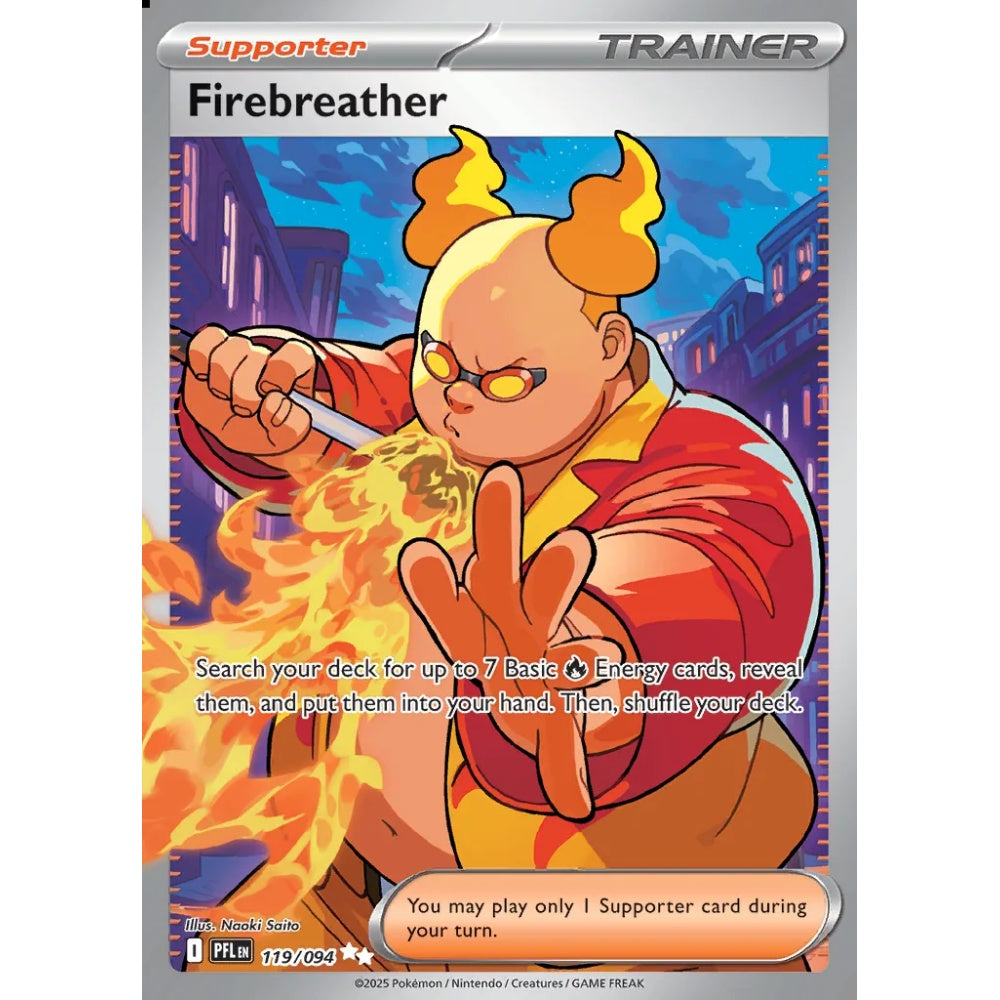 Firebreather Ultra Rare 119/094 Pokemon Card Game Phantasmal Flames