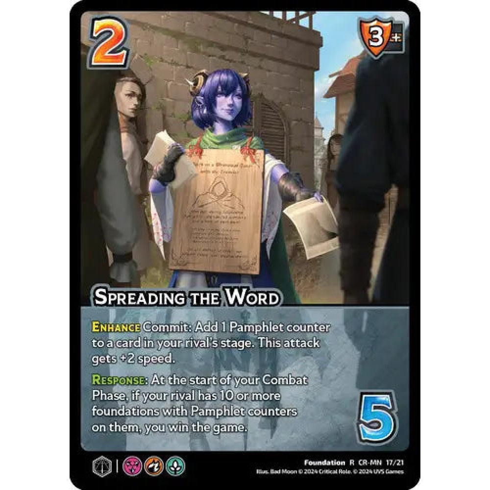 Spreading the Word, 17/21, R, UniVersus, Critical Role Vox Machina & Mighty Nein