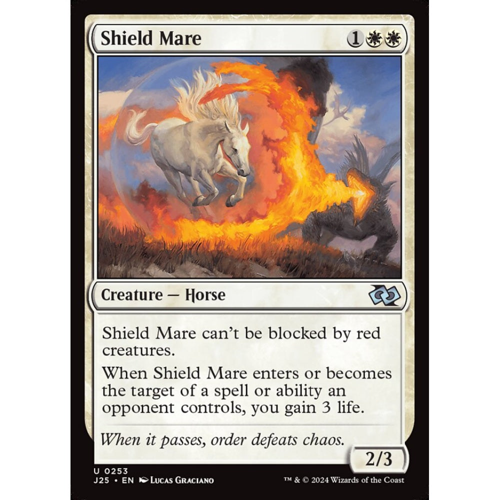 Shield Mare, 253, uncommon, Magic: The Gathering, Foundations Jumpstart