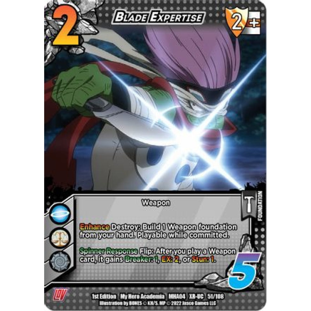 Blade Expertise, 051/108, XR-UC, UniVersus, MHA04 League of Villains
