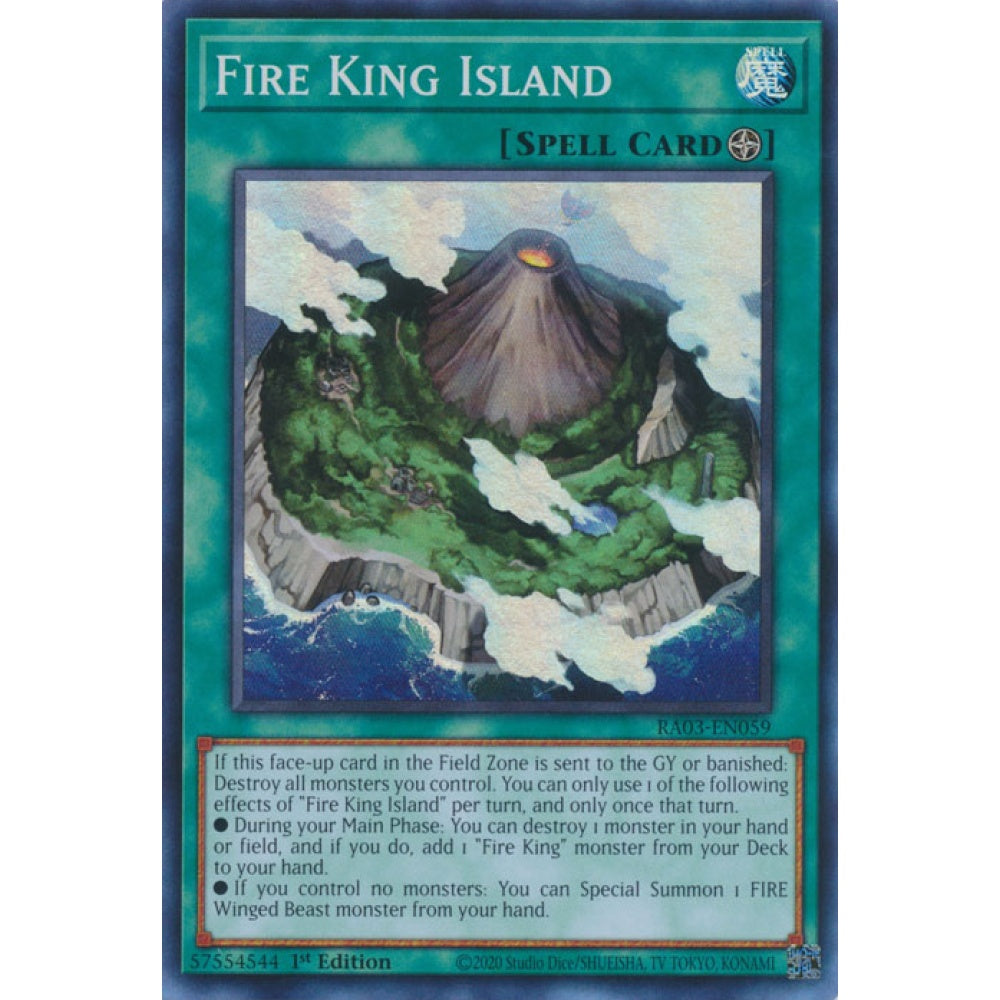 Fire King Island RA03-EN059 Super Super Rare Yu-Gi-Oh Quarter Century Bonanza in Art