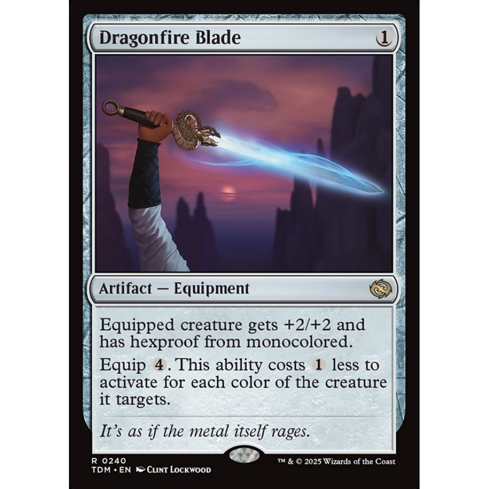 Dragonfire Blade rare 240 Magic the Gathering Tarkir: Dragonstorm