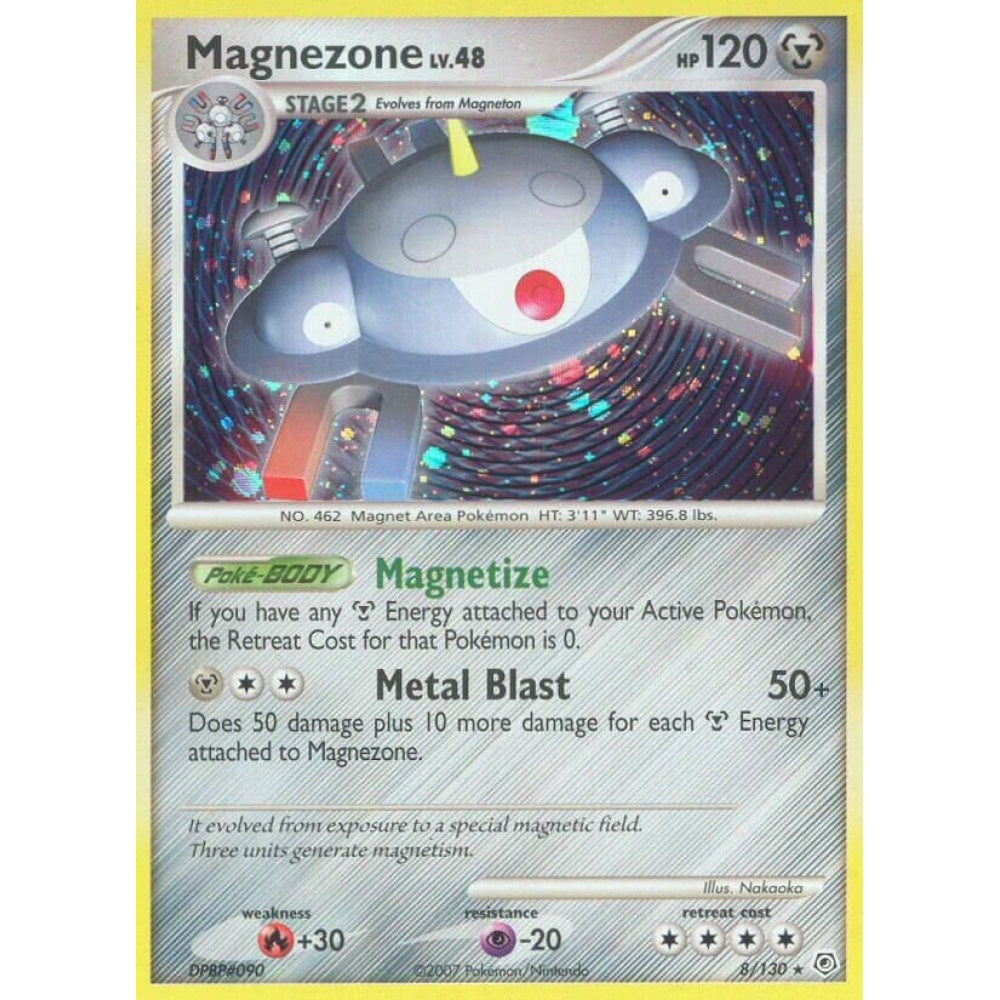 Magnezone Rare Holo 8/130 Pokemon Card Game Diamond & Pearl