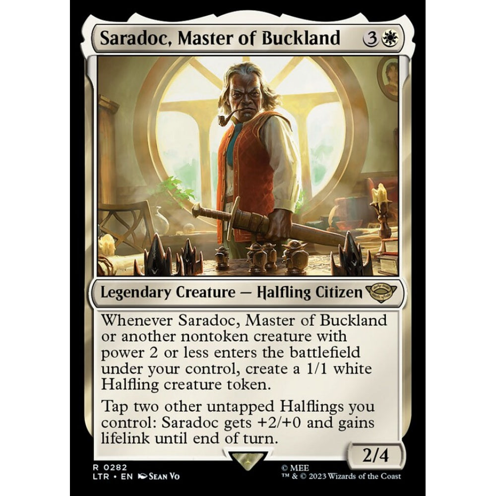 Saradoc, Master of Buckland, rare, 282, Magic the Gathering, The Lord of the Rings: Tales of Middle-earth