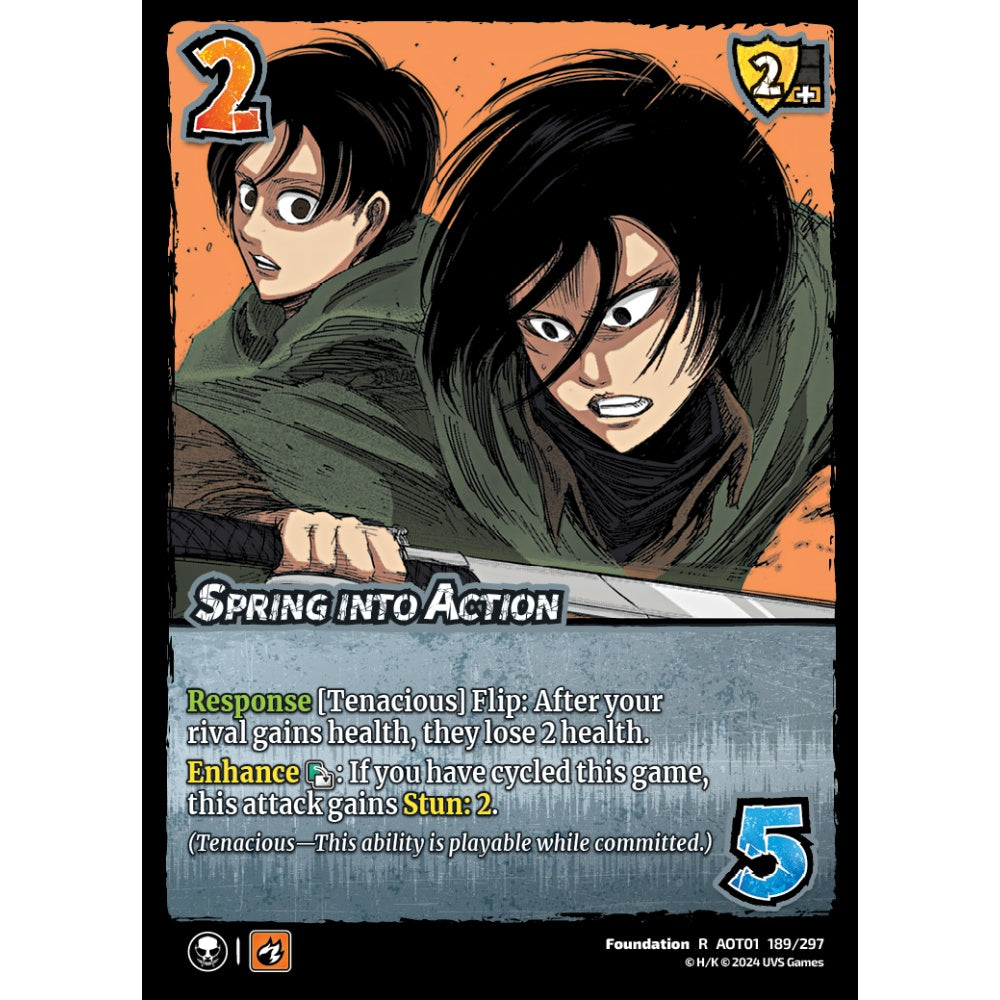 Spring into Action, 189/297, R, UniVersus, Attack on Titan: Battle for Humanity