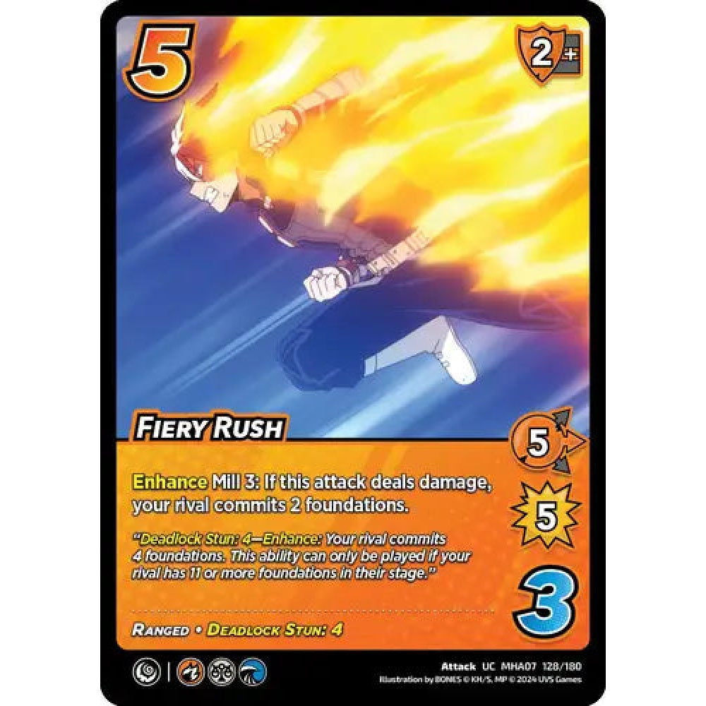 Fiery Rush, 128/180, UC, UniVersus, MHA07 Girl Power