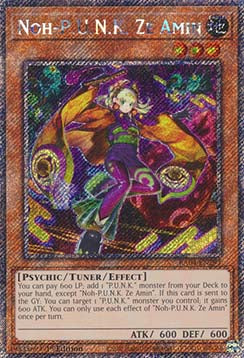 p.u.n.k. cards yugioh Noh-P.U.N.K. Ze Amin (V.1 - Platinum Secret Rare)