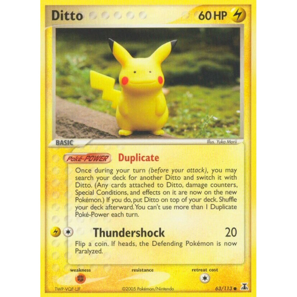 Ditto Common 63/113 Pokemon Card Game EX Delta Species