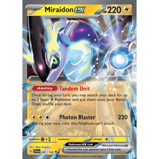 Miraidon ex Double Rare 081/198 Pokemon Card Game Scarlet & Violet
