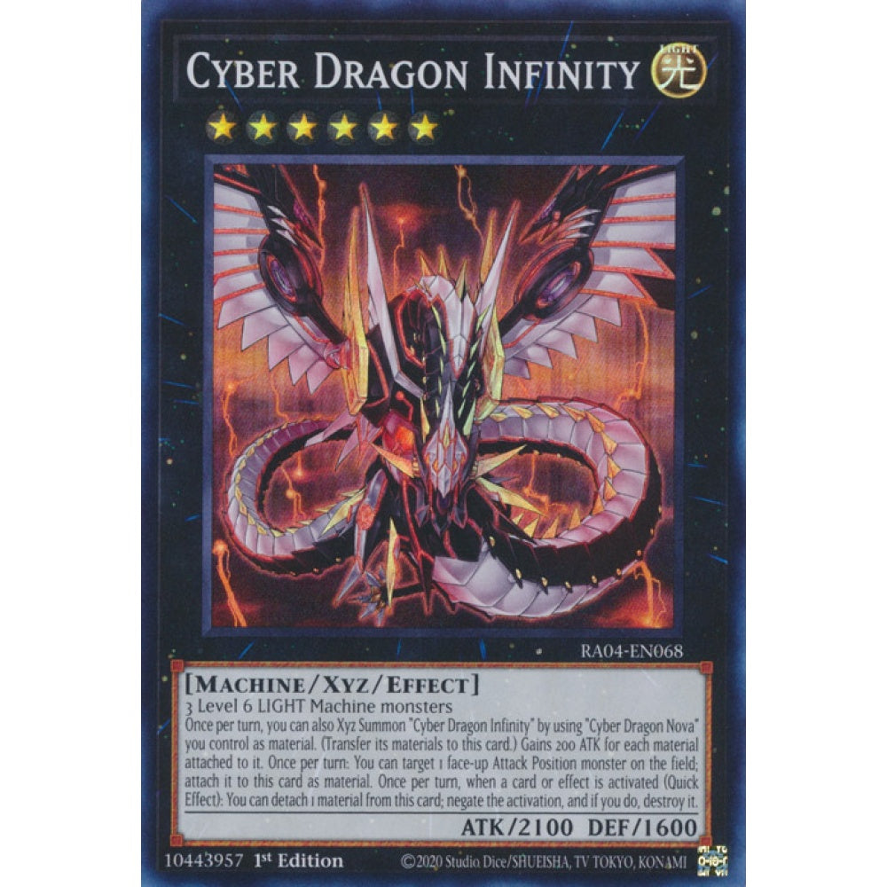 Cyber Dragon Infinity RA04-EN068 Super Super Rare Yu-Gi-Oh Quarter Century Stampede in Art