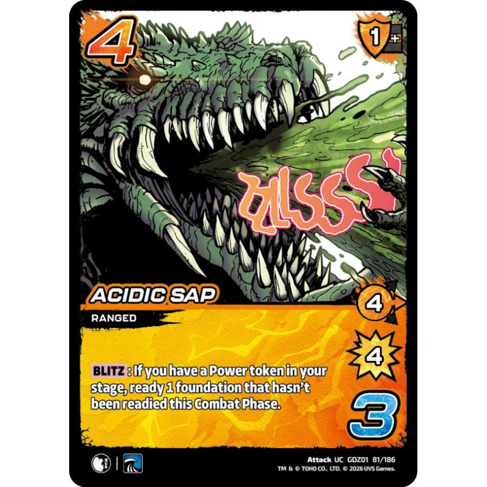 Acidic Sap GDZ01 81/186 GDZ01 Universus Godzilla: Reign of Kaiju Attack UC