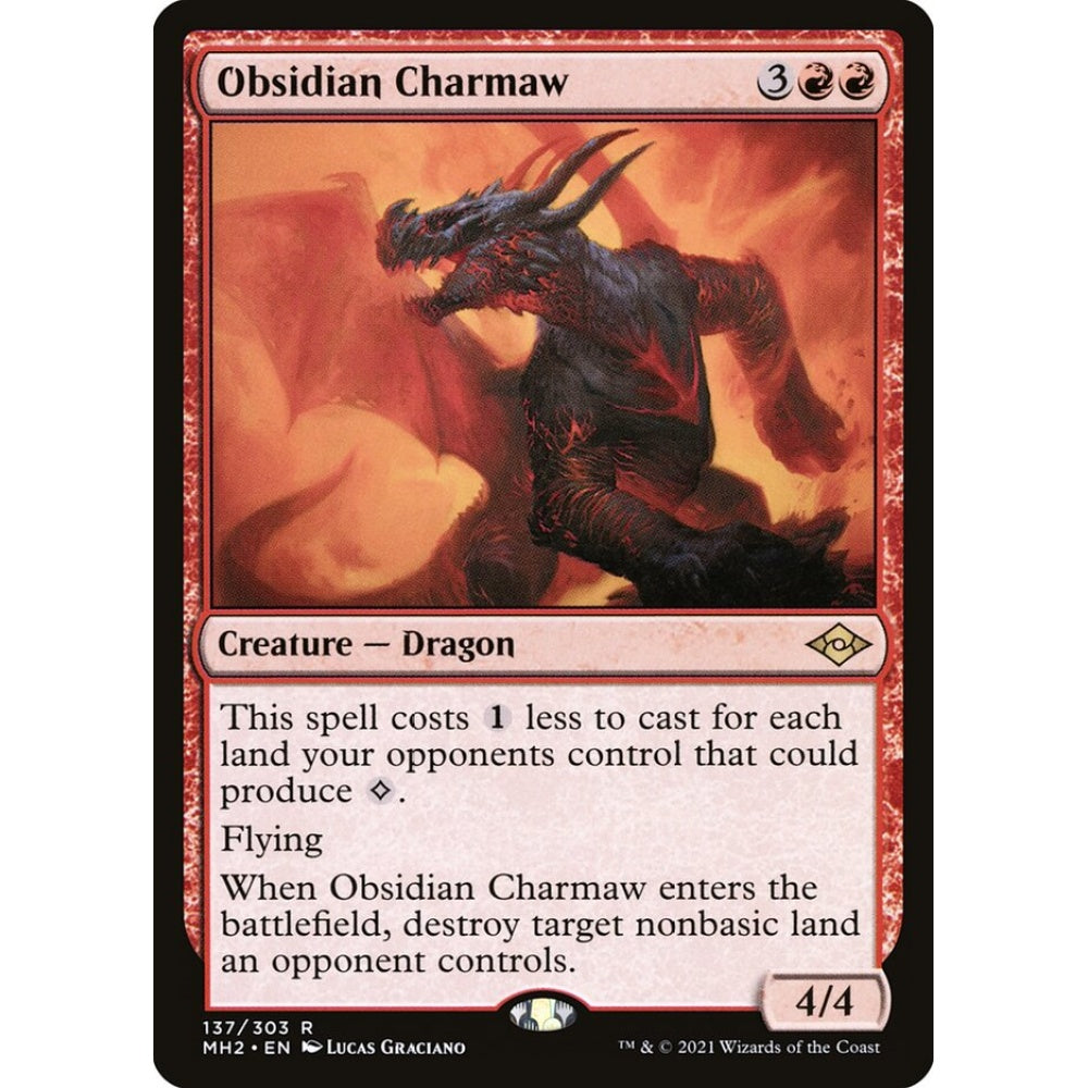 Obsidian Charmaw rare 137 Magic the Gathering Modern Horizons 2