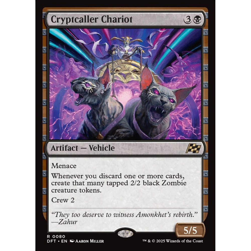 Cryptcaller Chariot, 80, rare, Magic: The Gathering, Aetherdrift