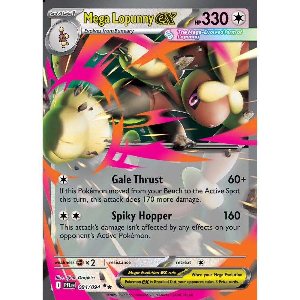 Mega Lopunny ex Double Rare 084/094 Pokemon Card Game Phantasmal Flames
