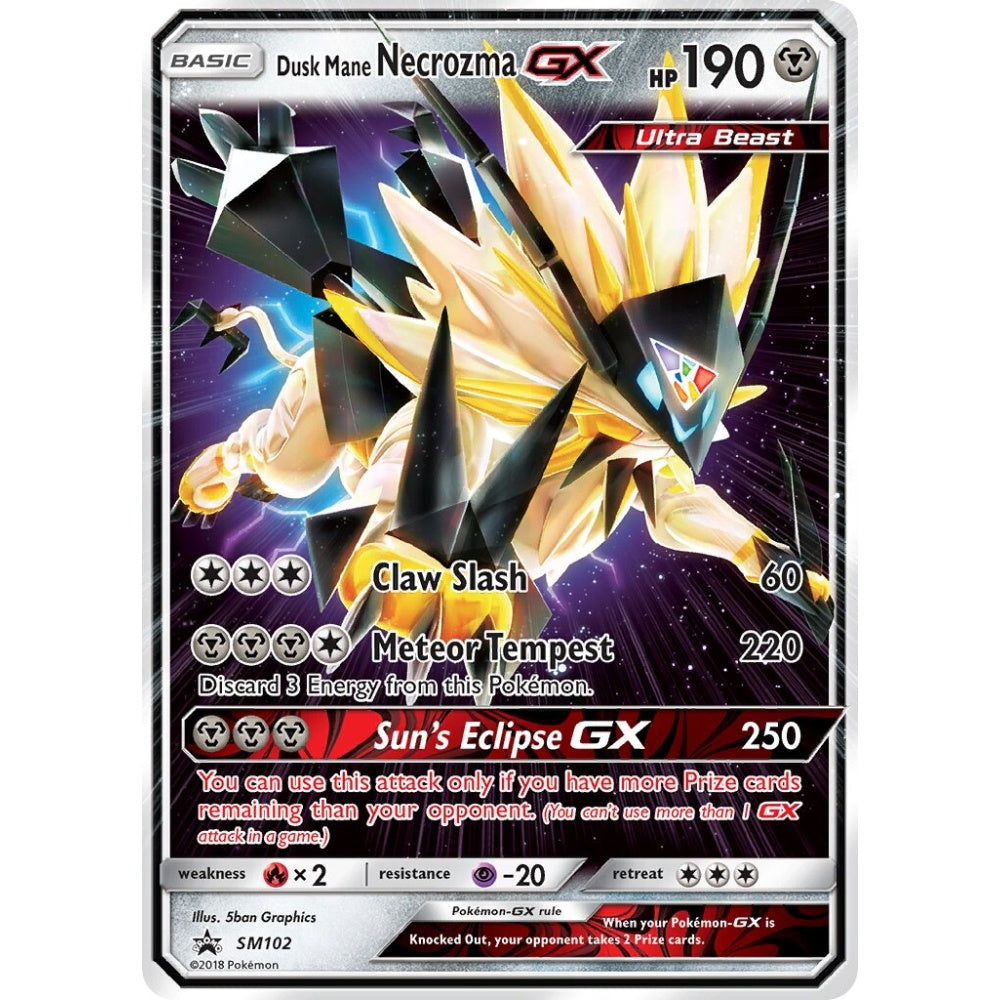 Dusk Mane Necrozma-GX Promo SM102 Pokemon Card Game Sun & Moon Promos
