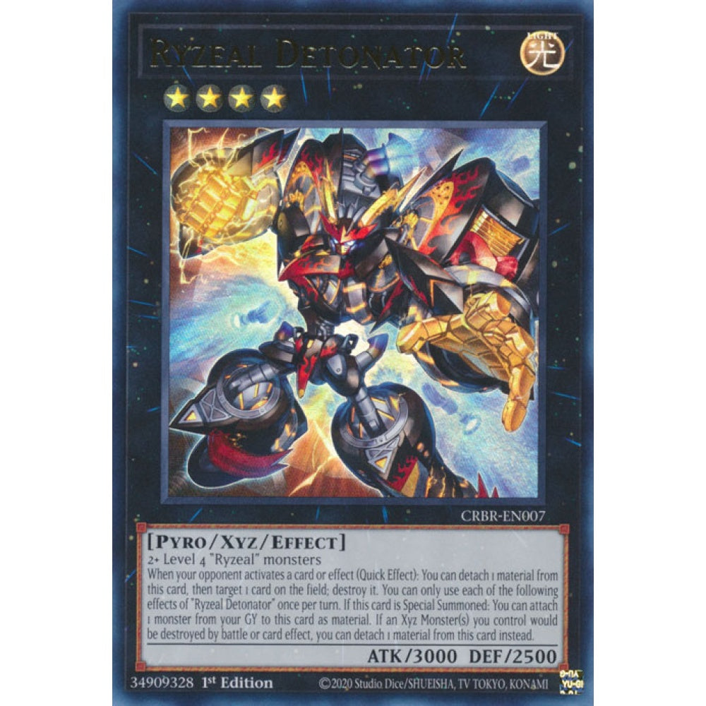 Ryzeal Detonator CRBR-EN007 Collector's Rare Collector's Rare Yu-Gi-Oh Crossover Breakers in Art