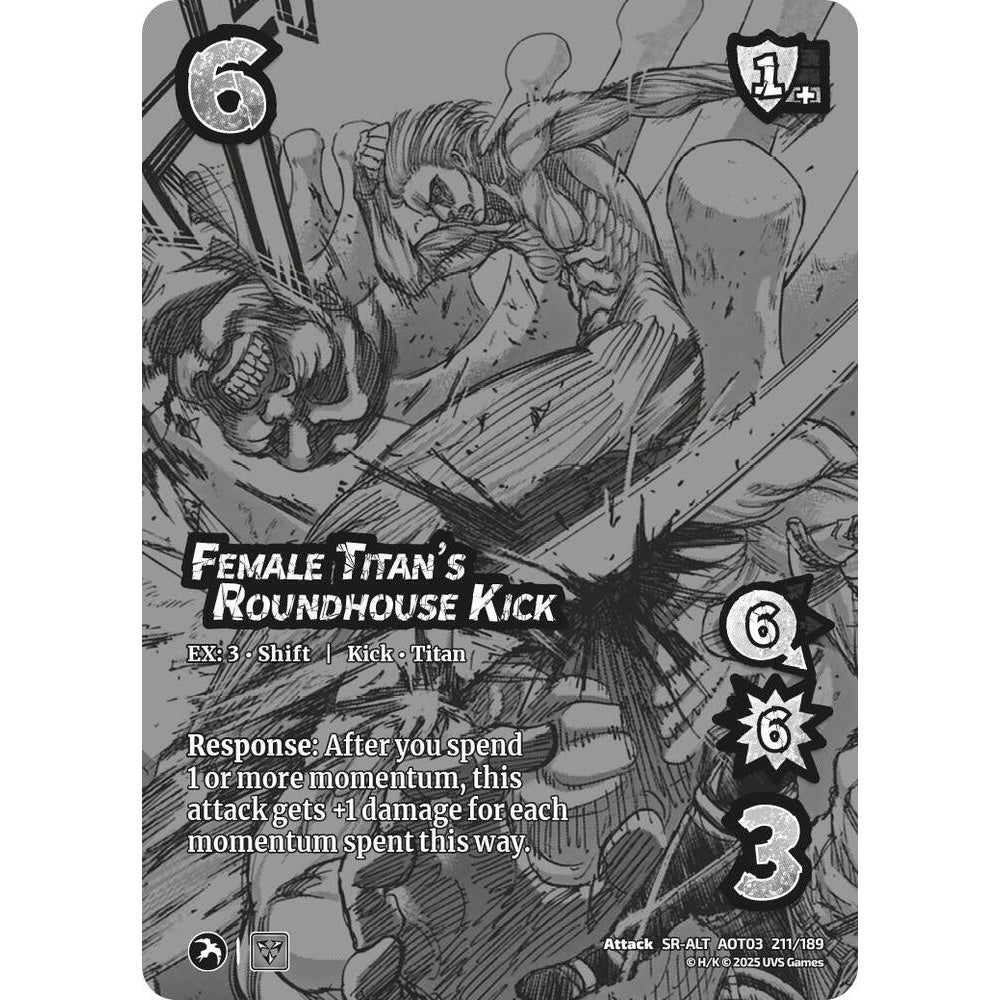 Female Titan's Roundhouse Kick // Annie's Contemplations 211/189 AOT03 Universus Attack on Titan: Apocalypse Attack SR-ALT