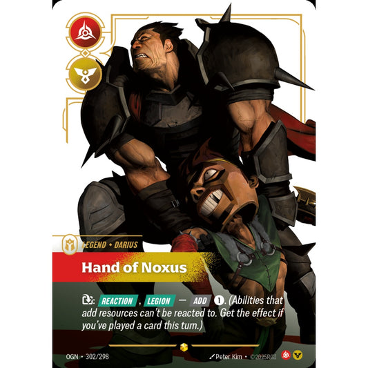 Hand of Noxus OGN-302/298 Riftbound Card Game Origins Showcase